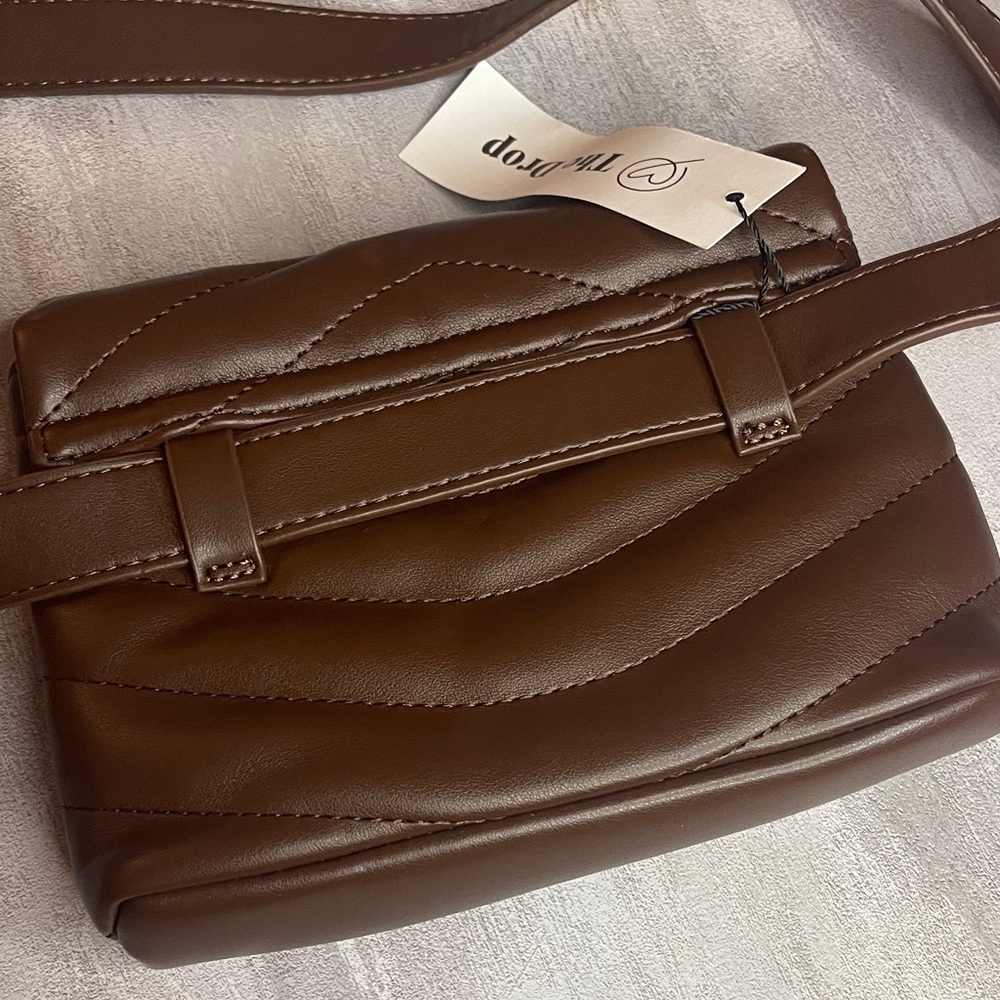 The Drop- Brown Quilted Crossbody/Belt Bag - Picture 6 of 11